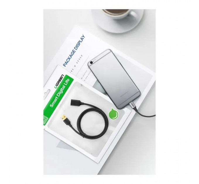 Дата кабель USB 3.0 AM\/AF 1.5m US129 black Ugreen (30126)