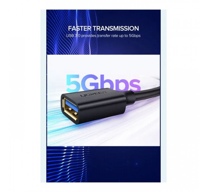 Дата кабель USB 3.0 AM\/AF 1.5m US129 black Ugreen (30126)
