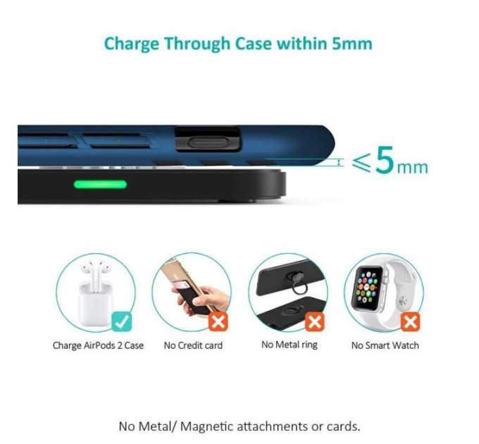 Зарядний пристрій Choetech Wireless 10W black (T511-S)