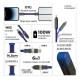 Дата кабеля 6in1 inCharge X 0,14m 100W blue Rolling Square (X02WR)