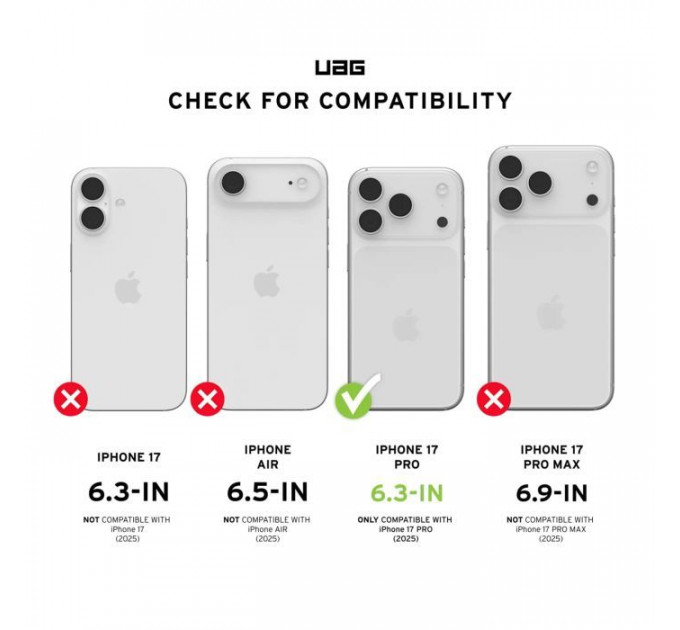 Скло захисне UAG iPhone 17 Pro Transparent (14438311VNA)