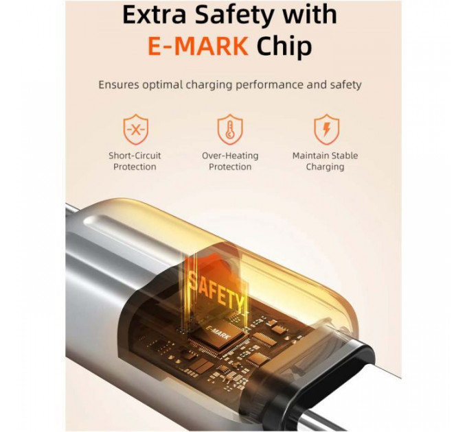 Дата кабель USB-C to USB-C 2.0m PD240W Cabletime (CA915736)