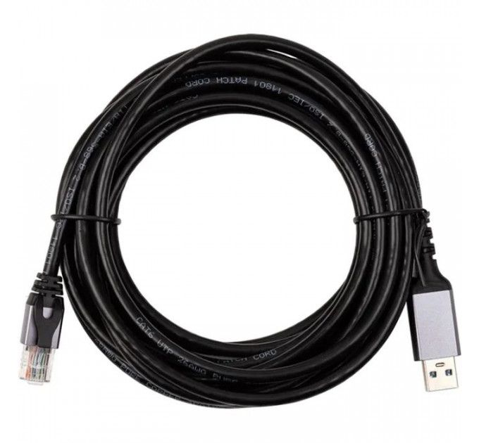 Дата кабеля USB AM to RJ45 Ethernet 5.0m CAT6 UTP PowerPlant (CA915002)