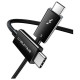 Дата кабель USB-C to USB-C 0.5m Thunderbolt 3 100W (20V\/5A) 5K60Hz Cabletime (CA915392)