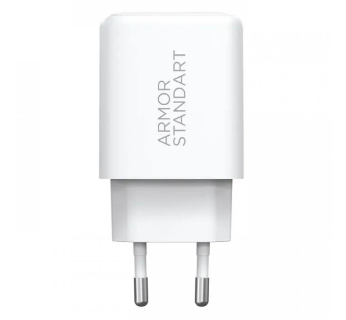 Зарядное устройство для Armorstandart 1xUSB-C PD25W + 1xUSB QC3.0 GaN white (ARM87066)