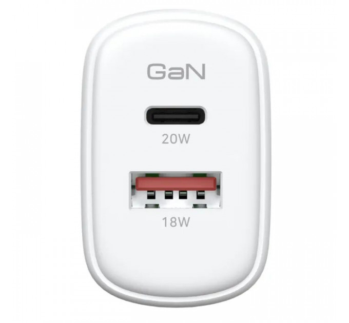 Зарядное устройство для Armorstandart 1xUSB-C PD25W + 1xUSB QC3.0 GaN white (ARM87066)