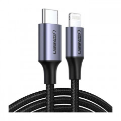 Дата кабель USB-C to Lightning 1.0m 3A 60W US304 black Ugreen (60759)