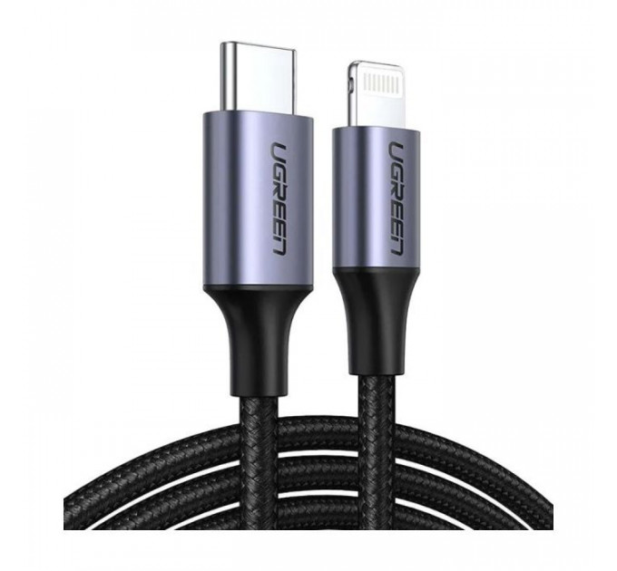 Дата кабеля USB-C to Lightning 1.0m 3A 60W US304 black Ugreen (60759)