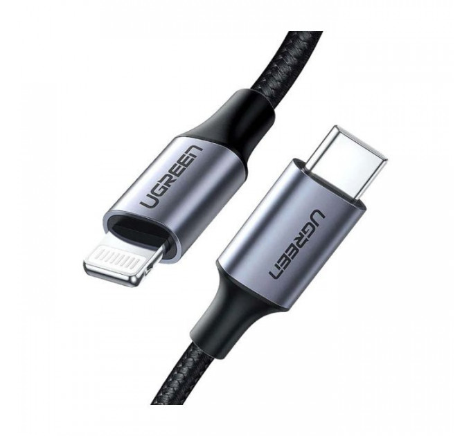 Дата кабеля USB-C to Lightning 1.0m 3A 60W US304 black Ugreen (60759)