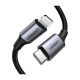 Дата кабеля USB-C to Lightning 1.0m 3A 60W US304 black Ugreen (60759)