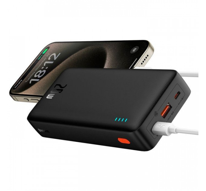 Батарея універсальна Baseus Airpow 20000mAh 20W PD\/3.0, QC\/3.0, black (P10022804113-00)