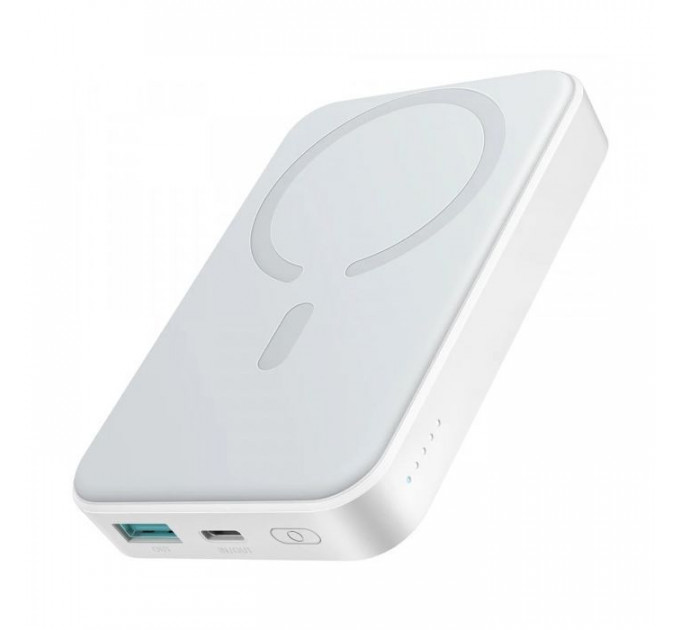 Батарея універсальна JOYROOM Magnetic Wireless 10000mAh 20W PD, QC, USB-C In\/Out White (JR-W020 \/ 6941237119698)