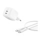 Зарядний пристрій Belkin 2xUSB-C PD50W GaN PPS + cable USB-C to USB-C 1.0m white (WCH019KQ1MWH-B6)