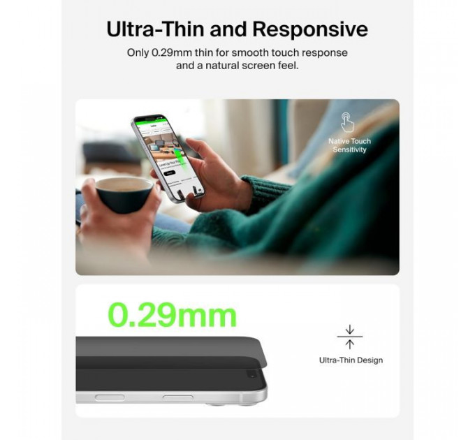 Скло захисне Belkin iPhone 17 Pro Privacy TemperedGlass (OVA213HQ)