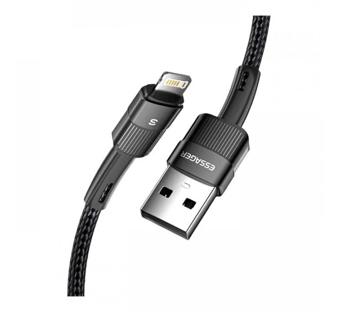 Дата кабель USB 2.0 AM to Lightning 1.0m 2.4A black Essager (EXCL-XC01)