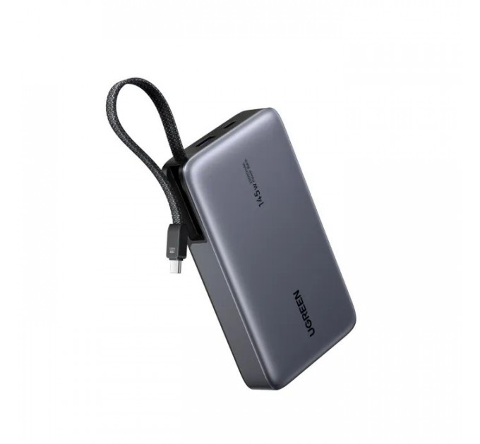Батарея універсальна Ugreen 20000mAh 145W with Built-in Cable (PB551 55992B)