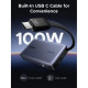 Батарея універсальна Ugreen 20000mAh 145W with Built-in Cable (PB551 55992B)