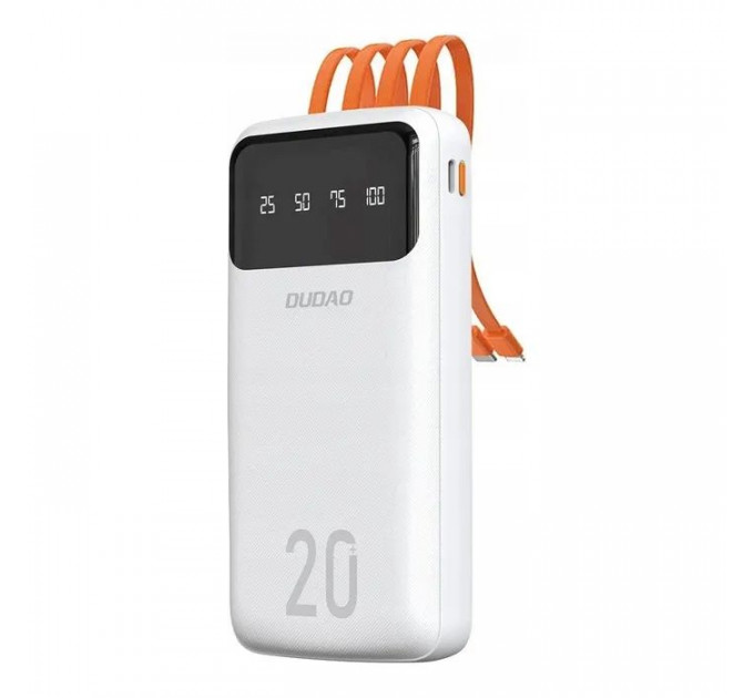 Батарея універсальна Dudao K6Pro+ 20000mAh 10W with USB-C\/Lightning\/MicroUSB\/USB-A cables (6977196682409)