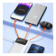 Батарея універсальна Dudao K6Pro+ 20000mAh 10W with USB-C\/Lightning\/MicroUSB\/USB-A cables (6977196682409)