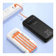 Батарея універсальна Dudao K6Pro+ 20000mAh 10W with USB-C\/Lightning\/MicroUSB\/USB-A cables (6977196682409)