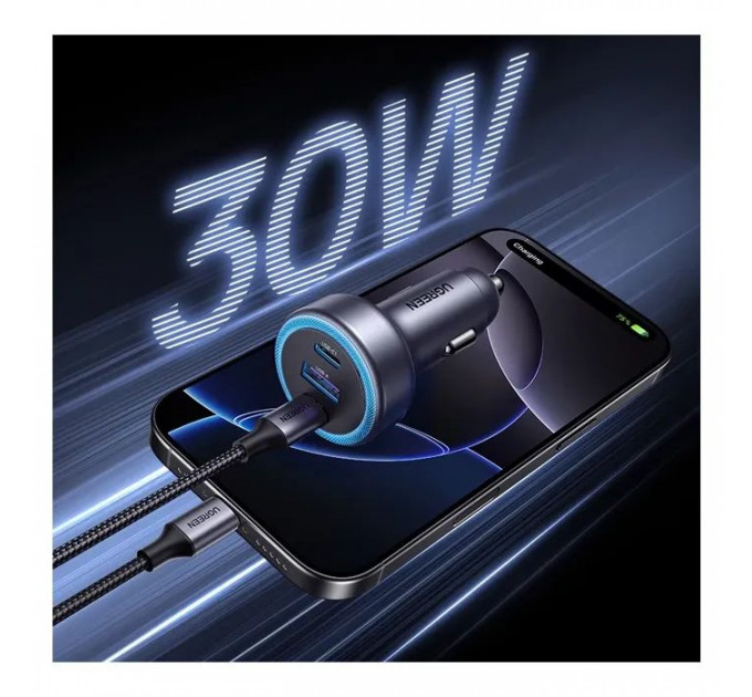 Зарядное устройство для Ugreen 2xUSB-C PD30W + 1xUSB QC3.0 EC307 gray (45843)