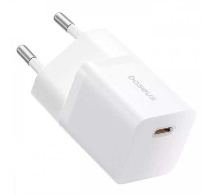 Зарядний пристрій Baseus 1xUSB-C 25W GaN5 white (P10110909213-00)