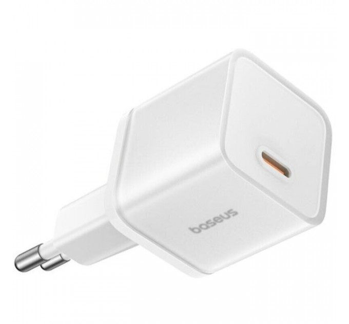 Зарядний пристрій Baseus 1xUSB-C 30W GaN5S white (P10162504213-00)