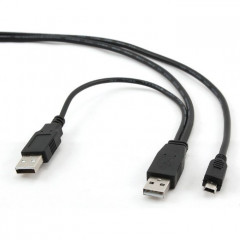 Дата кабель USB 2.0 AM\/AM to Mini 5P 0.9m Cablexpert (CCP-USB22-AM5P-3)