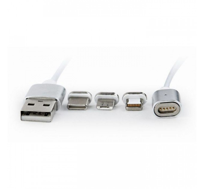 Дата кабель USB 2.0 AM to Lightning + Micro 5P + USB-C 1.0m Cablexpert (CC-USB2-AMLM31-1M)
