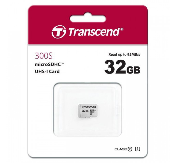 Карта памяти Transcend 32GB microSDHC class 10 UHS-I U1 (TS32GUSD300S)