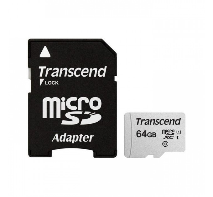 Карта пам/'яті Transcend 64GB microSDXC class 10 UHS-I U1 (TS64GUSD300S-A)