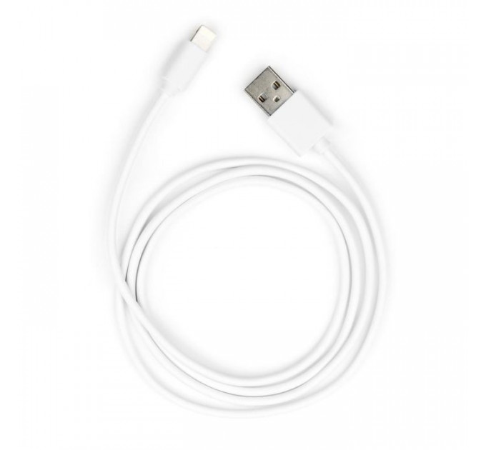 Дата кабеля USB 2.0 AM to Lightning PVC 1m white Vinga (VCPDCL1W)