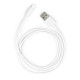 Дата кабеля USB 2.0 AM to Lightning PVC 1m white Vinga (VCPDCL1W)
