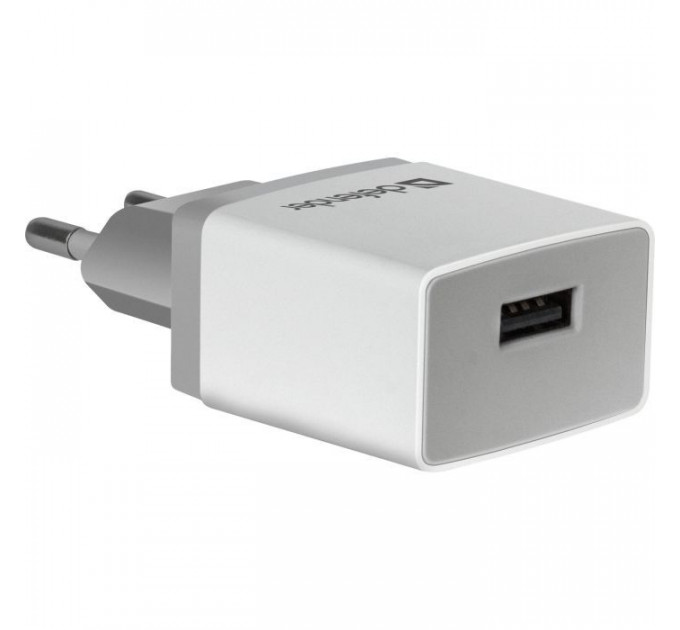 Зарядний пристрій Defender UPA-21 white, 1xUSB, 5V \/ 2.1A (83571)