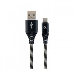Дата кабель USB 2.0 AM to USB-C 2.0m Cablexpert (CC-USB2B-AMCM-2M-BW)