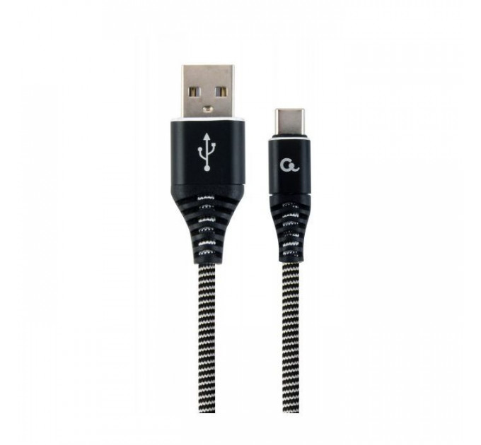 Дата кабель USB 2.0 AM to USB-C 2.0m Cablexpert (CC-USB2B-AMCM-2M-BW)