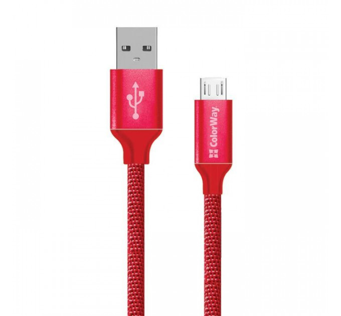 Дата кабеля USB 2.0 AM to Micro 5P 2.0m Red ColorWay (CW-CBUM009-RD) Дата кабеля USB 2.0 AM to Micro 5P 2.0m Red ColorWay (CW-CBUM009-RD)