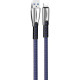 Дата кабель USB 2.0 AM to Lightning 1.0m zinc alloy blue ColorWay (CW-CBUL010-BL)