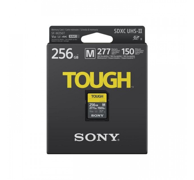 Карта памяти Sony 256GB SDXC class10 UHS-II U3 V60 Tough (SFM256T.SYM)