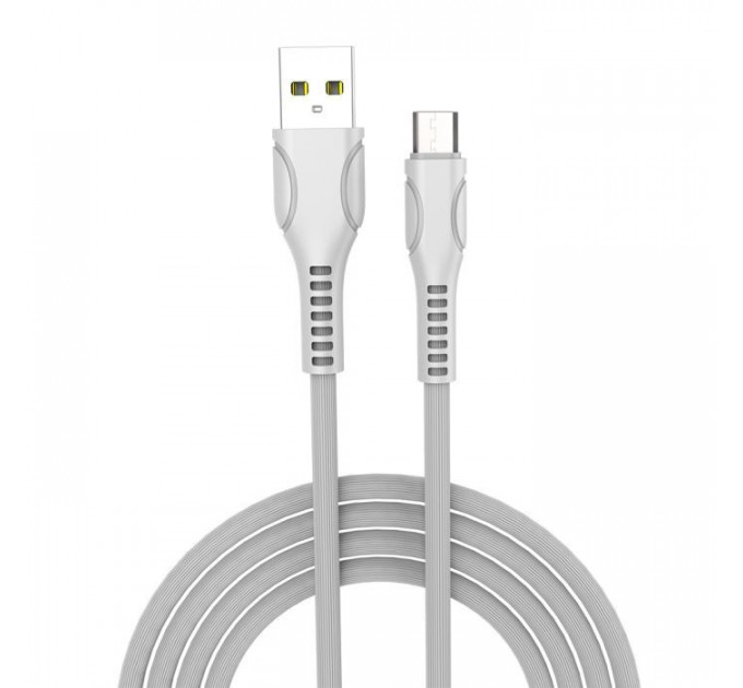 Дата кабель USB 2.0 AM to Micro 5P 1.0m line-drawing white ColorWay (CW-CBUM028-WH)