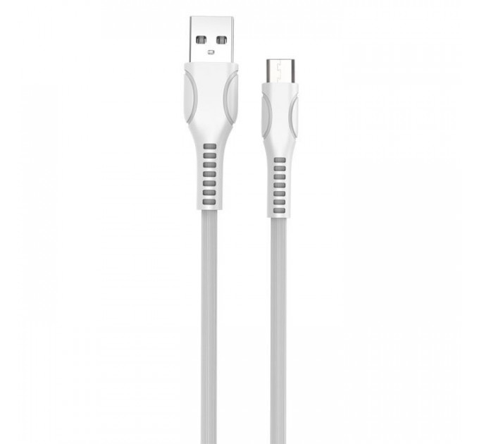 Дата кабель USB 2.0 AM to Micro 5P 1.0m line-drawing white ColorWay (CW-CBUM028-WH)