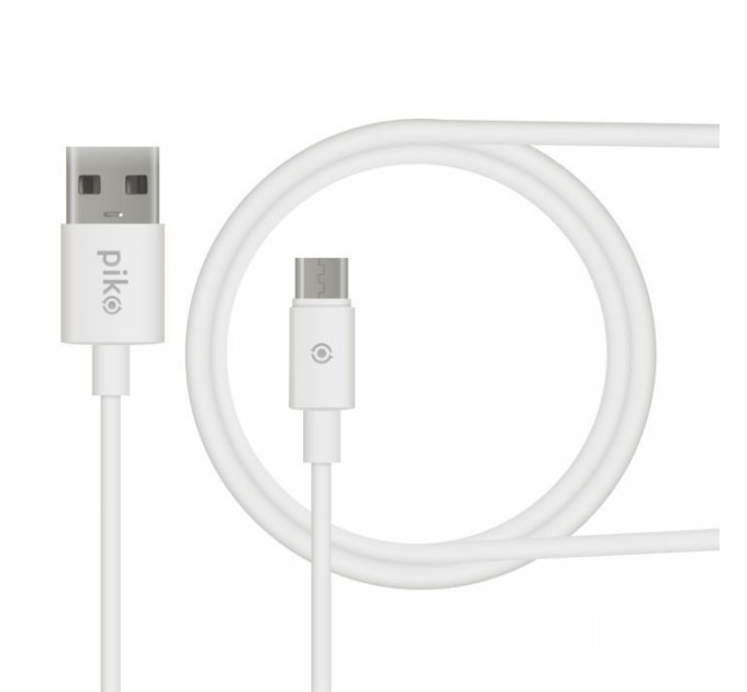 Дата кабель USB 2.0 AM to Micro 5P 1.2m white Piko (1283126496172)