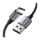 Дата кабель USB 2.0 AM to USB-C 1.0m US288 Aluminum Braid Black Ugreen (60126)