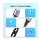 Дата кабель USB 2.0 AM to USB-C 1.0m US288 Aluminum Braid Black Ugreen (60126)