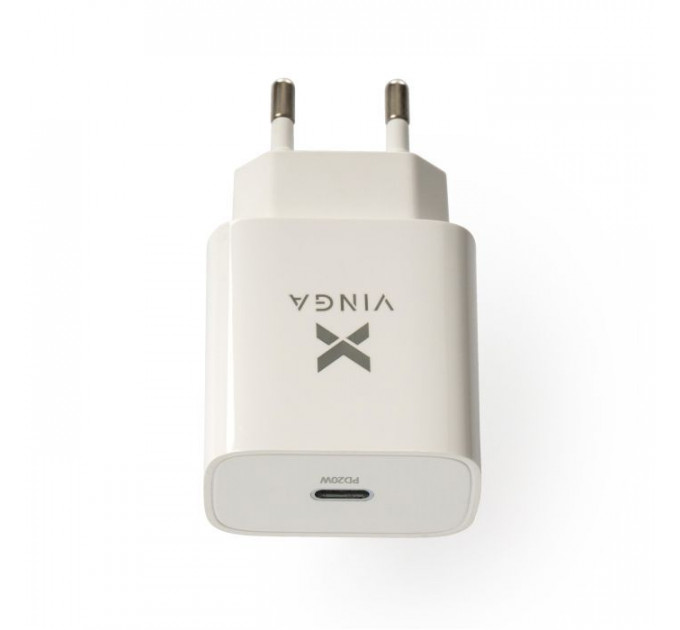 Зарядное устройство для Vinga PD Type-C 20W Charger white (VWCPDC)