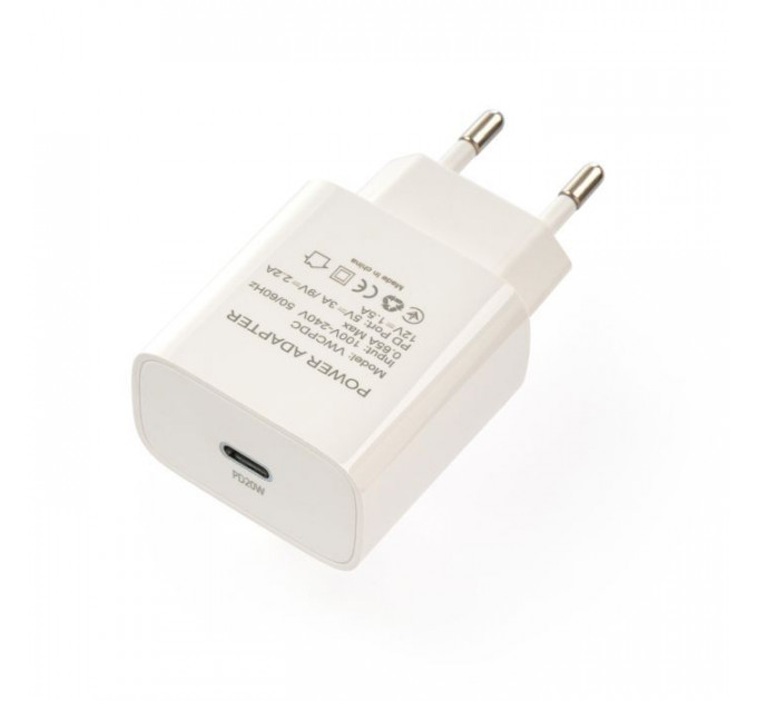 Зарядное устройство для Vinga PD Type-C 20W Charger white (VWCPDC)