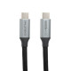 Дата кабель USB-C to USB-C 1.0m 10Gbps, 100W, 20V\/ 5A, 4K\/ 60HZ USB3.1 PowerPlant (CA913312)