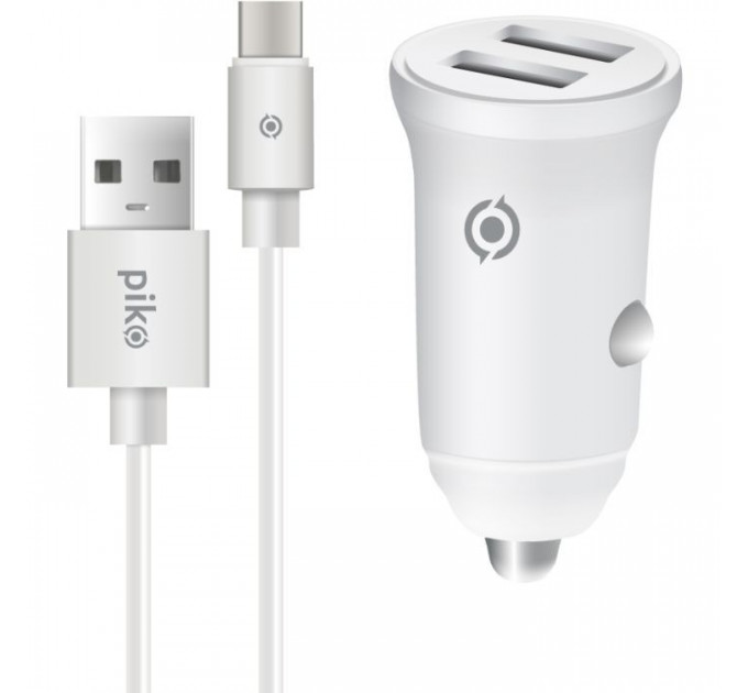 Зарядний пристрій Piko CC-312 (2USB3,1A) + USB-C cable (1283126538803)