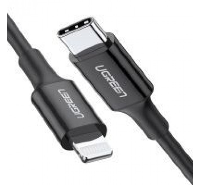Дата кабель USB-C to Lightning 1.0m US1713A Nickel Plating ABS Shell Black Ugreen (60751)