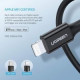 Дата кабель USB-C to Lightning 1.0m US1713A Nickel Plating ABS Shell Black Ugreen (60751)
